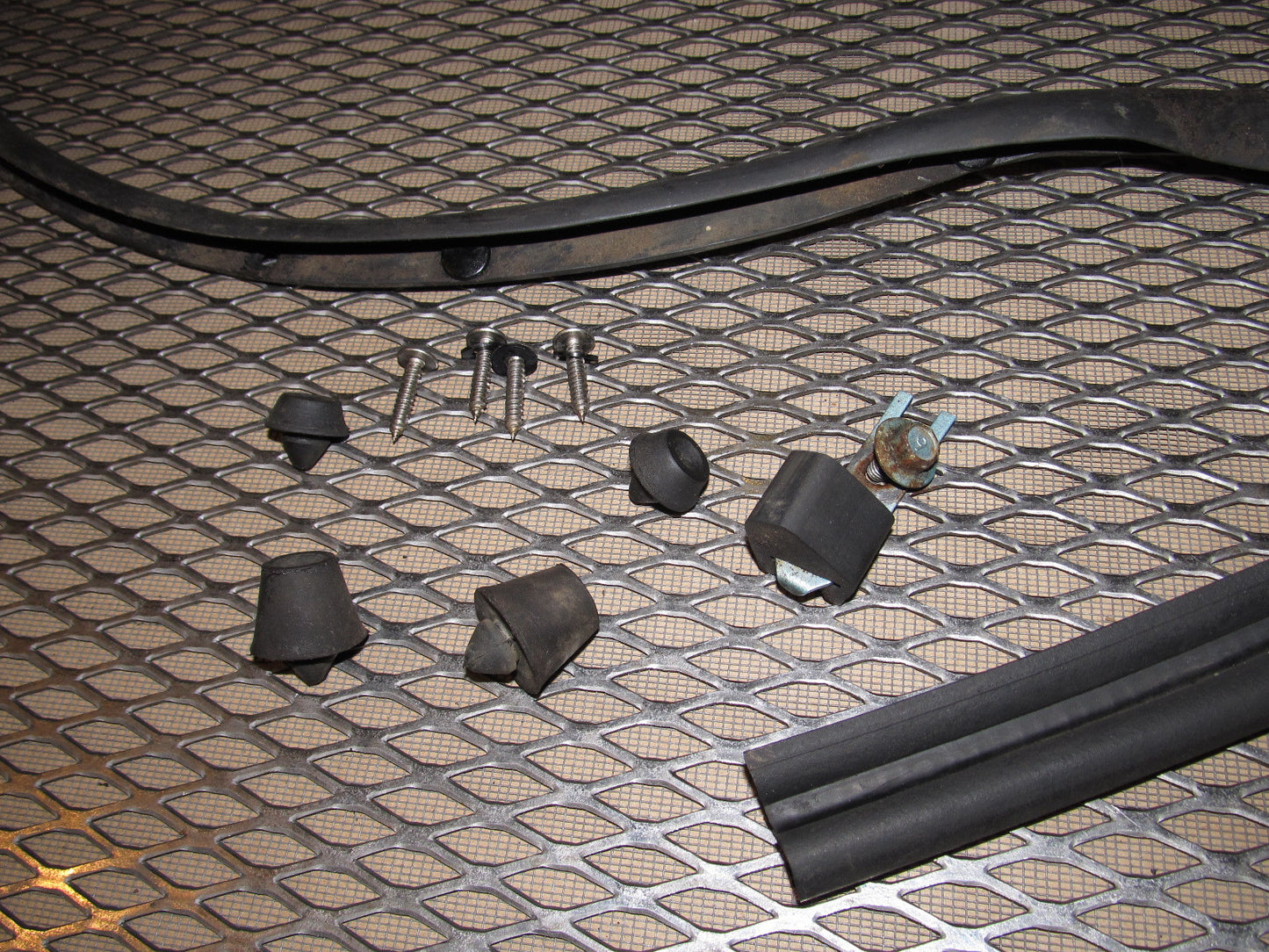 84 85 Mazda RX7 OEM Hood Stopper & Stripping