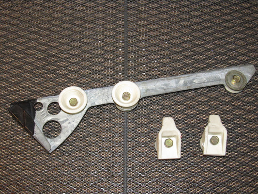 85 86 Toyota MR2 OEM Window Glass Roller & Bracket  - Left Set