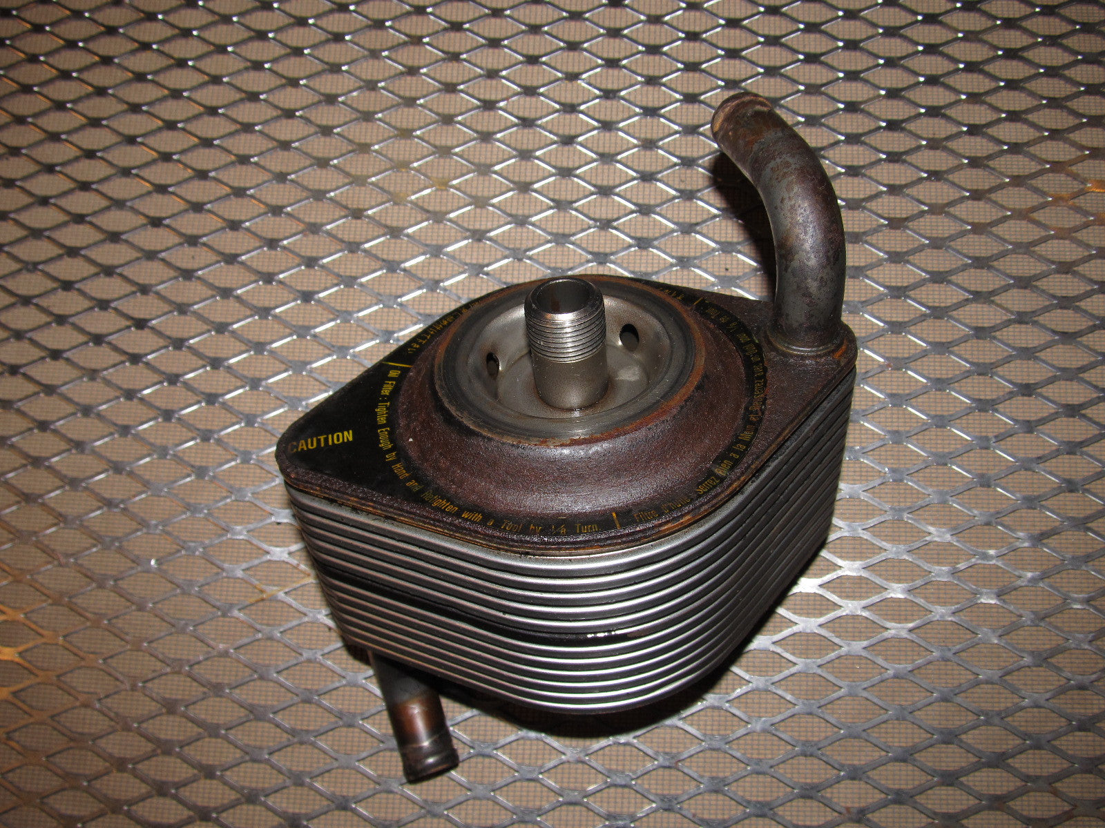 84 85 Mazda RX7 OEM 12A Engine Oil Filter Block Adapter