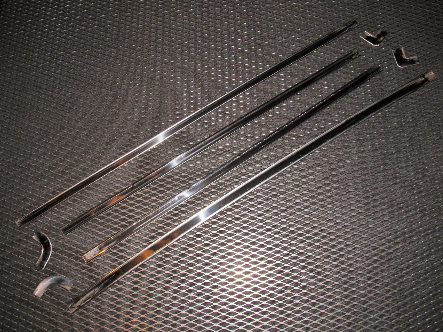 81 82 83 Datsun 280zx OEM 2+0 Hatch Door Chrome Moulding Set